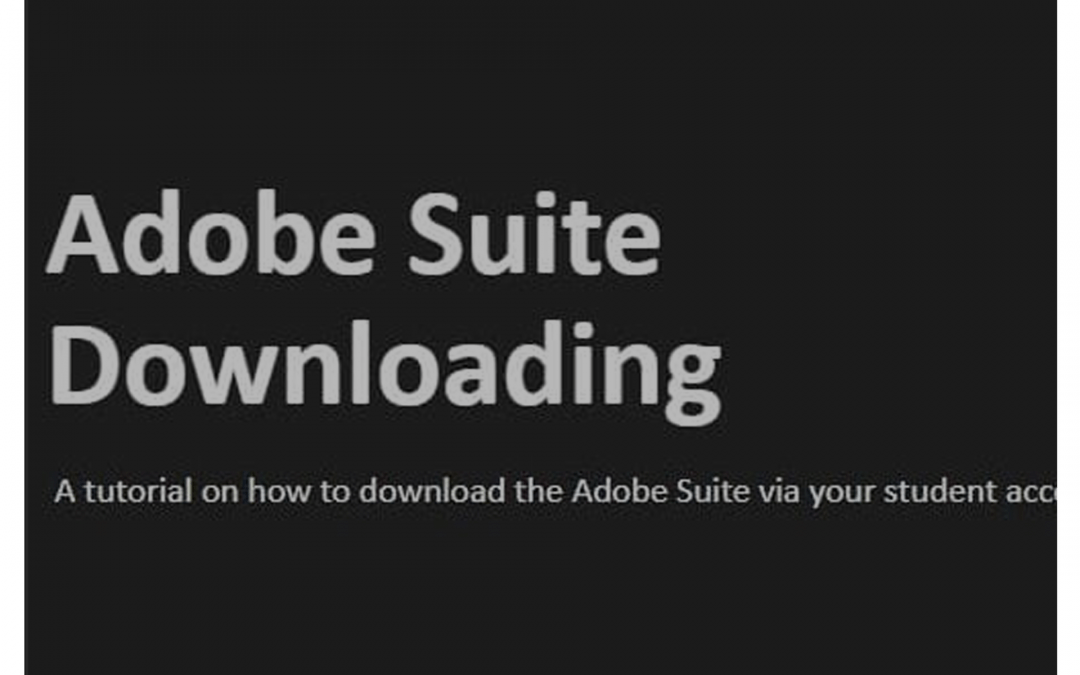 Adobe Suite Download Guide